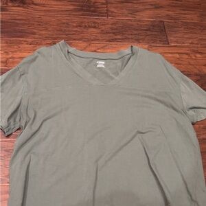 PINK olive green tee